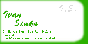 ivan simko business card